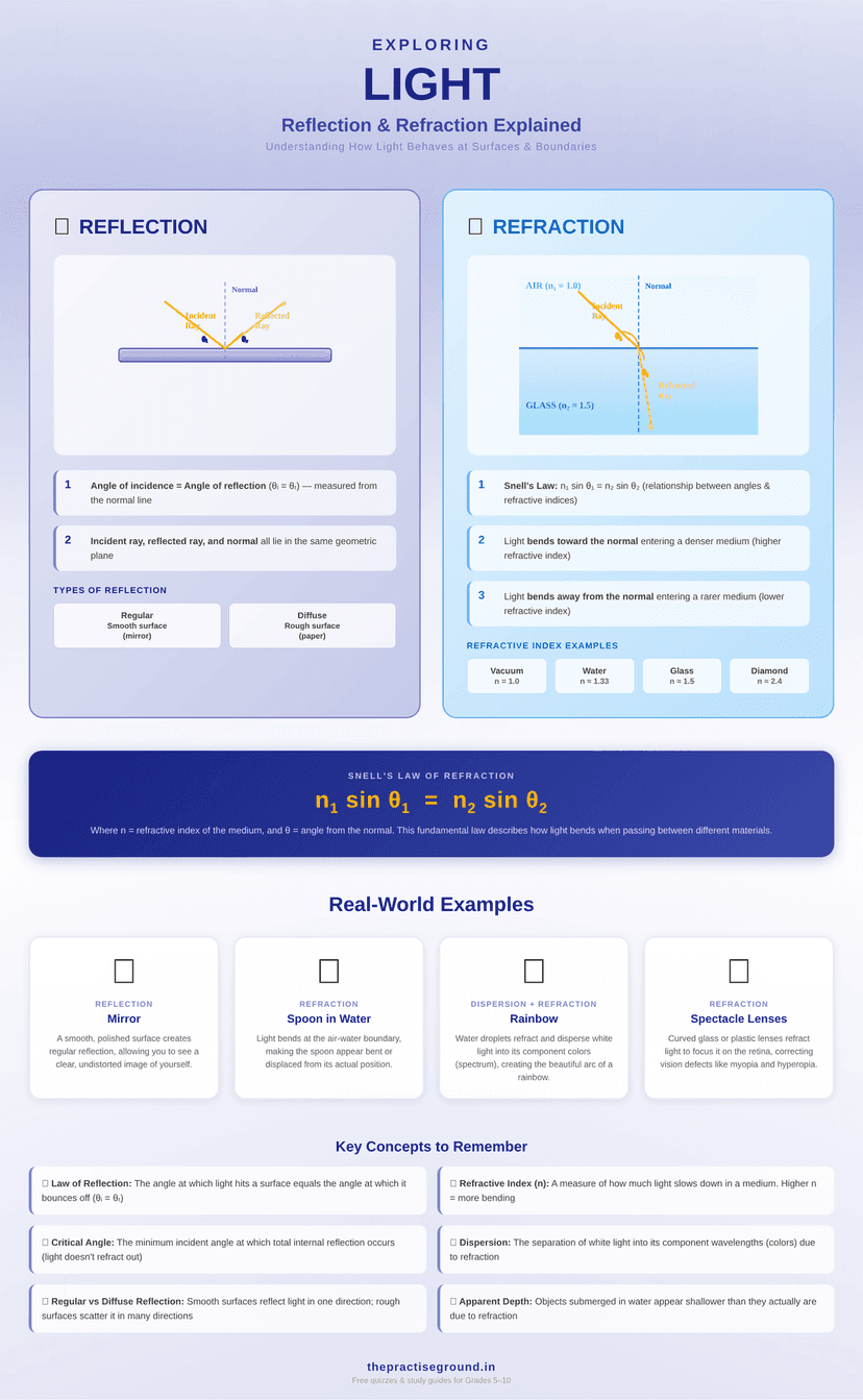 Reflection And R Fraction Light: Reflection & Refraction — Mirror & Lens Formulas With Examples ...
